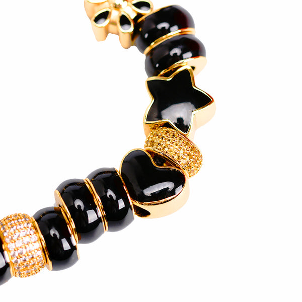 Nigo Bangle Smiley Face Beads Bracelet