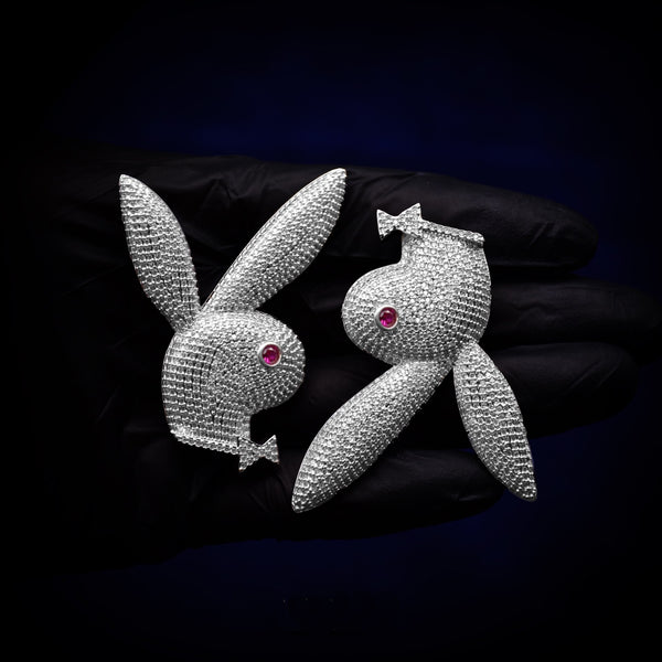 Iced out playboy hot sale bunny pendant