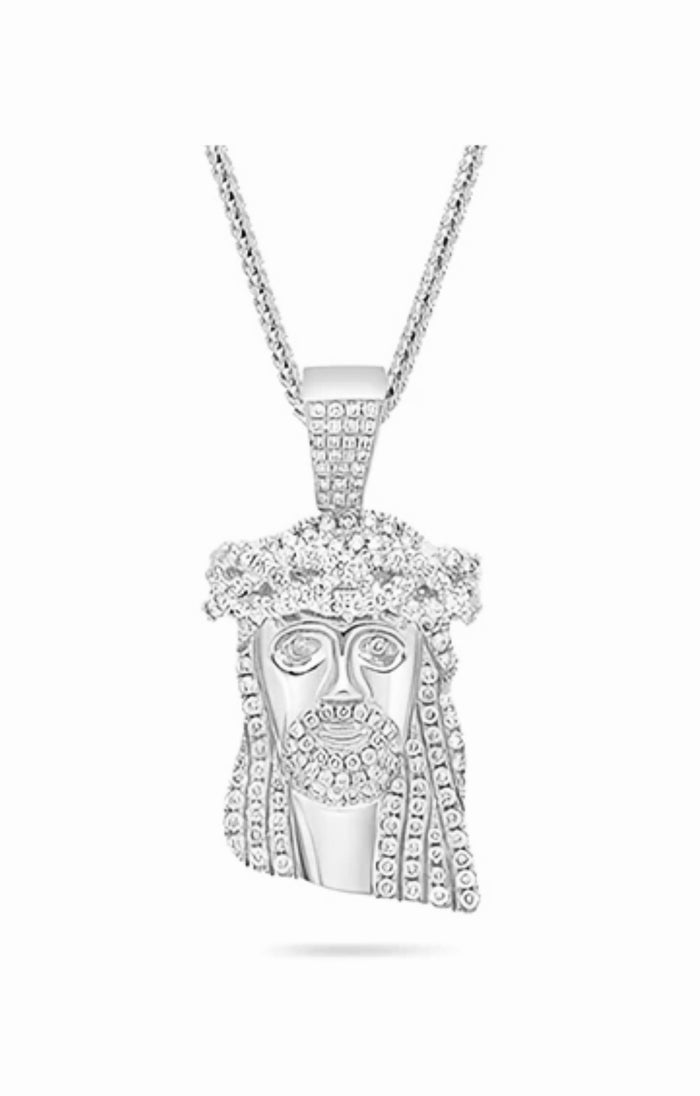 ifandco jesus piece pendant necklace free chain diamond vvs gold price silver