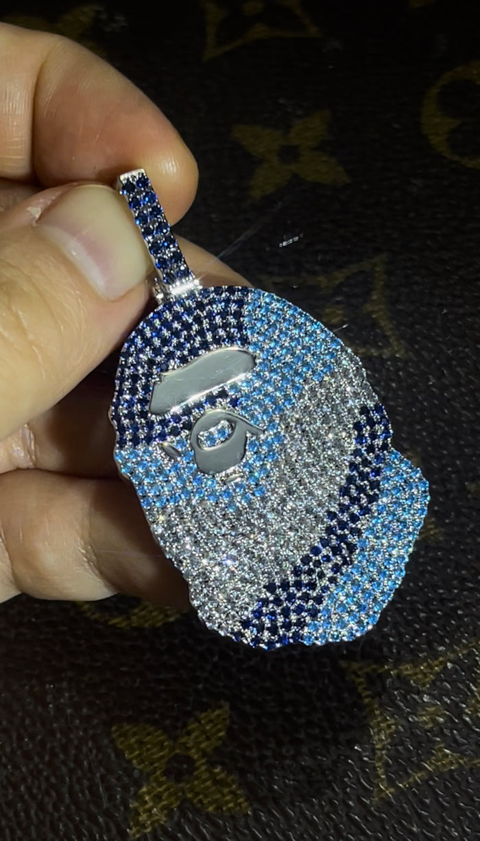 Nigo bape necklace pendant & chain. Micro pave setting in multicolored  simulated diamonds. #bijout… in 2023
