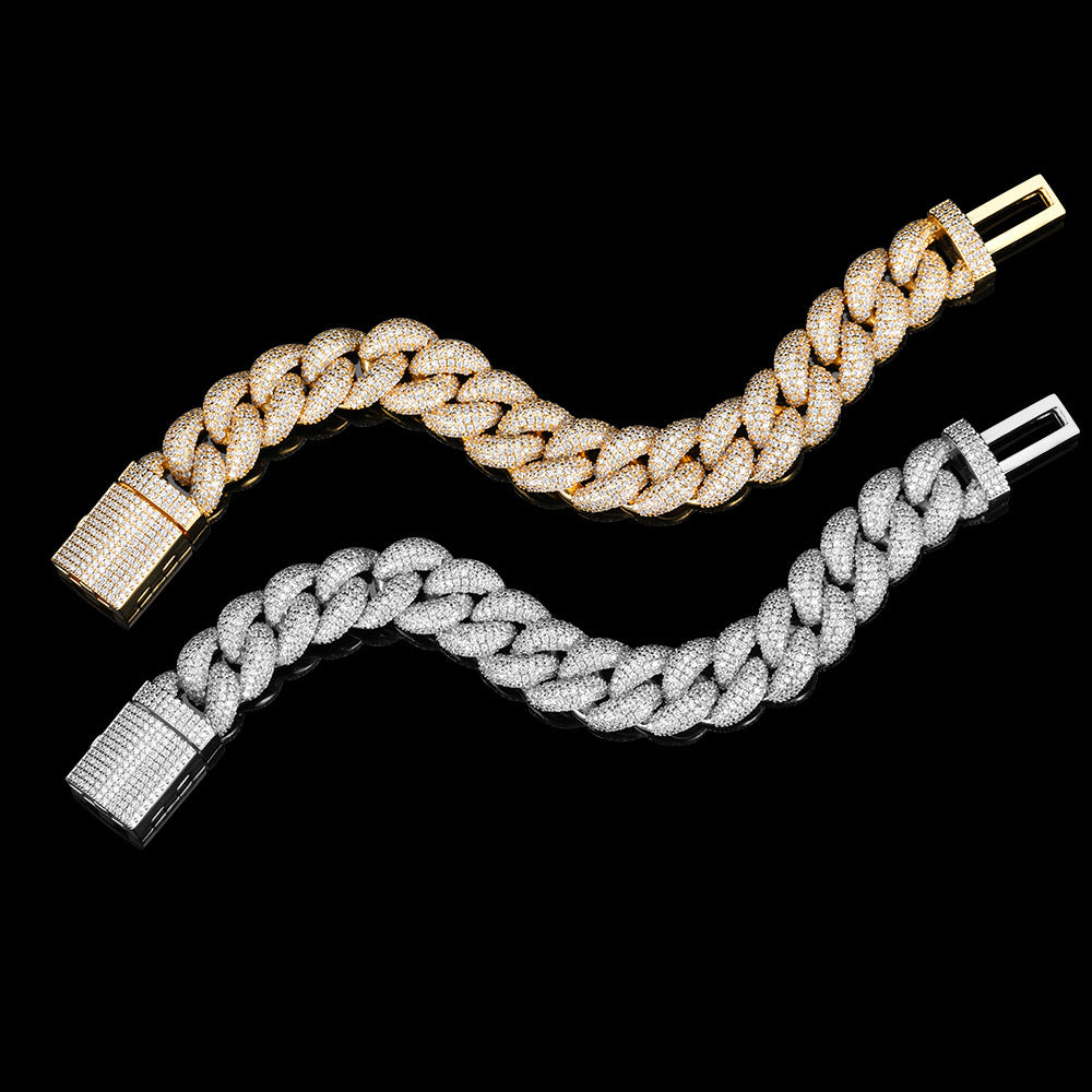 14mm Enamel cuban link necklace chain – Bijouterie Gonin